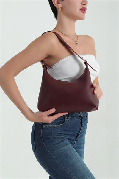 Ayarlanabilir Askılı Fermuarlı Kadın Omuz Çantası
