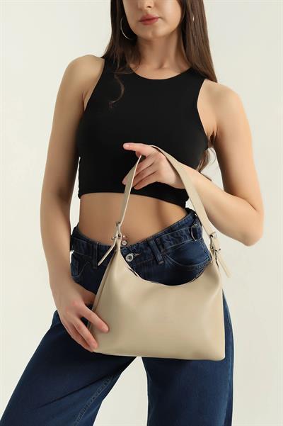 Ayarlanabilir Askılı Fermuarlı Kadın Omuz Çantası