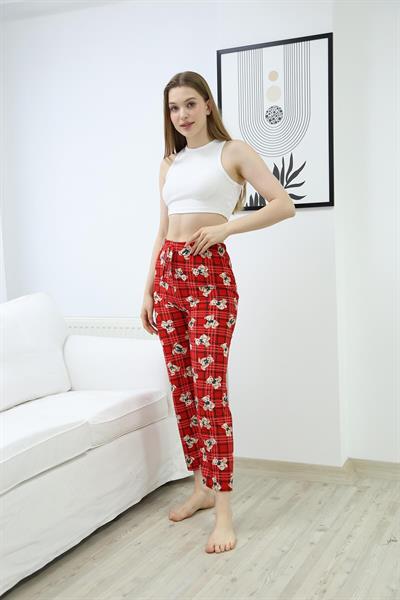 Ayıcık Desen Süet Pijama Altı
