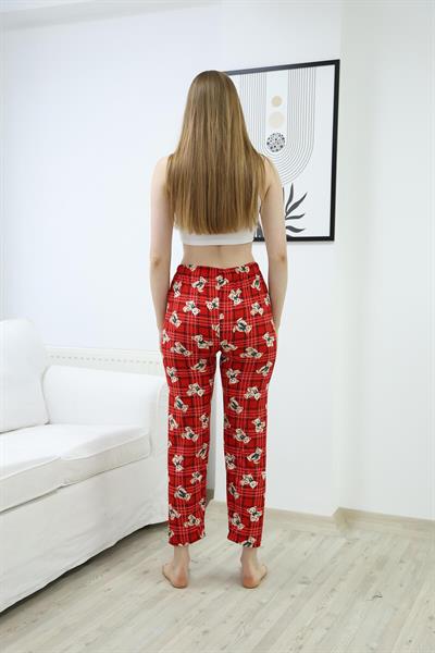 Ayıcık Desen Süet Pijama Altı