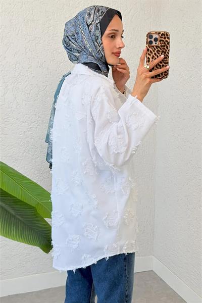 Bağlamalı Nakış İşlemeli Kimono