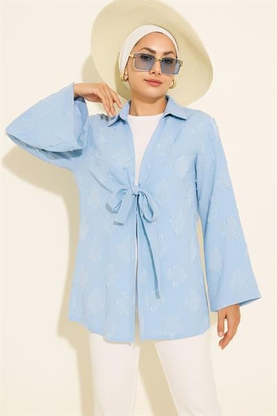 Bağlamalı Nakış İşlemeli Kimono