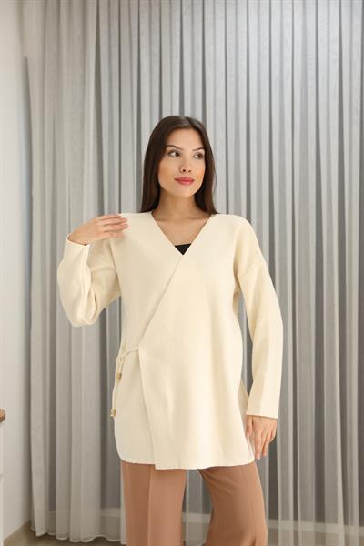 Bağlamalı Triko Hırka