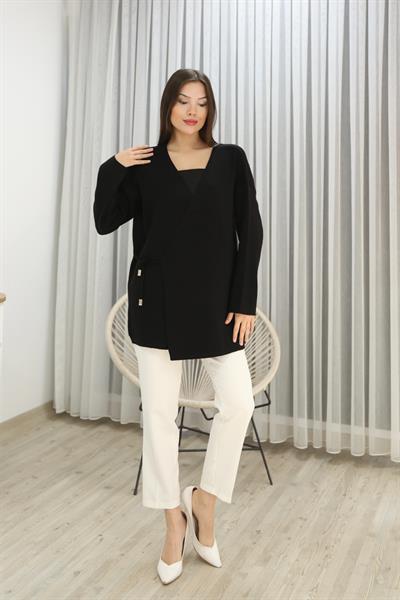 Bağlamalı Triko Hırka