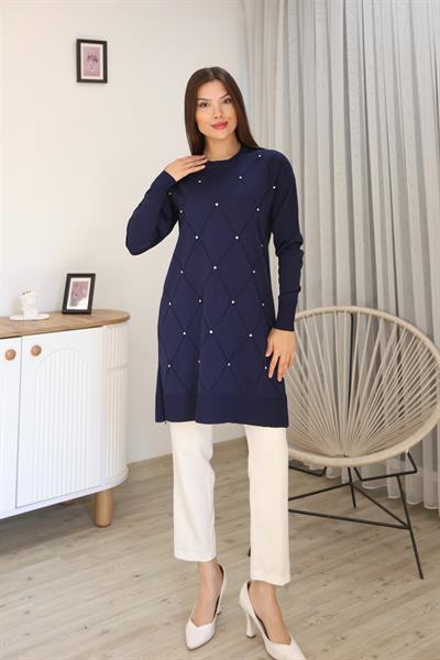 BAKLAVA DESEN TAŞLI TUNİK