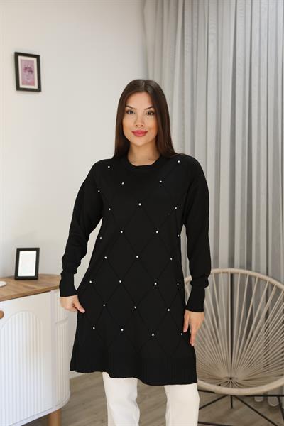 BAKLAVA DESEN TAŞLI TUNİK