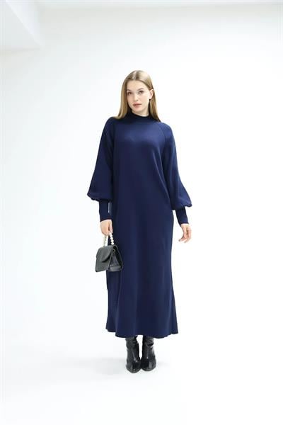 Balon Kol Triko Elbise