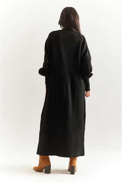 Balon Kol Triko Elbise