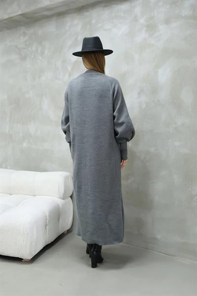 Balon Kol Triko Elbise