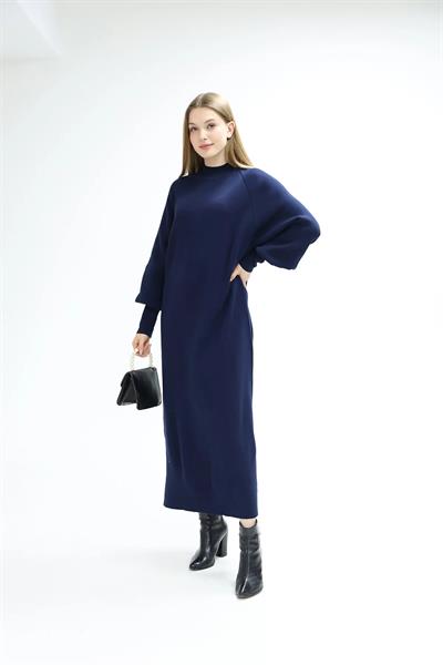 Balon Kol Triko Elbise