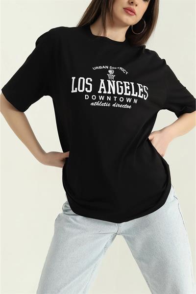 Baskılı Bisiklet Yaka T-shirt
