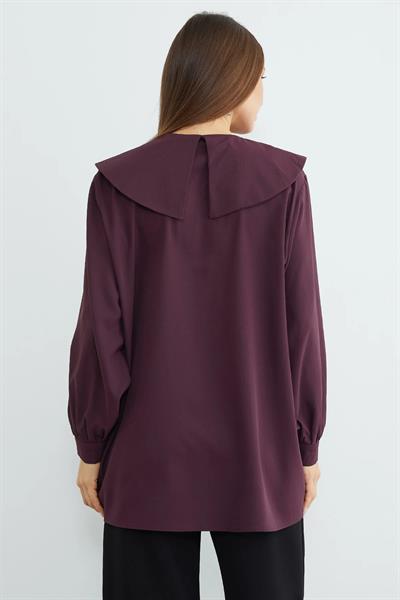 Bebe Yaka Bağlamalı Balon Kol Tunik