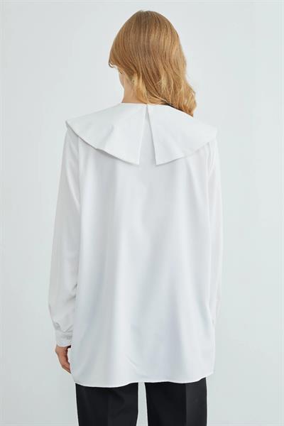 Bebe Yaka Bağlamalı Balon Kol Tunik