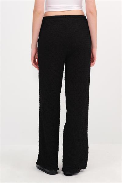 Beli Bağcıklı Bürümcük İspanyol Paça Pantolon