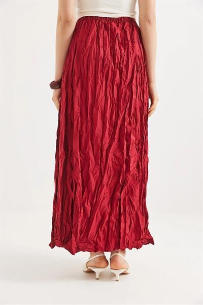 Beli Lastikli Kırışık Model Etek