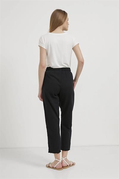 Beli Lastikli Paça Püsküllü Pantolon