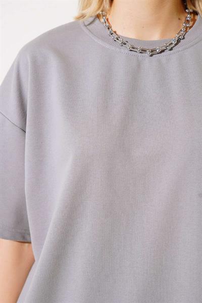 Bisiklet Yaka Basic Tshirt