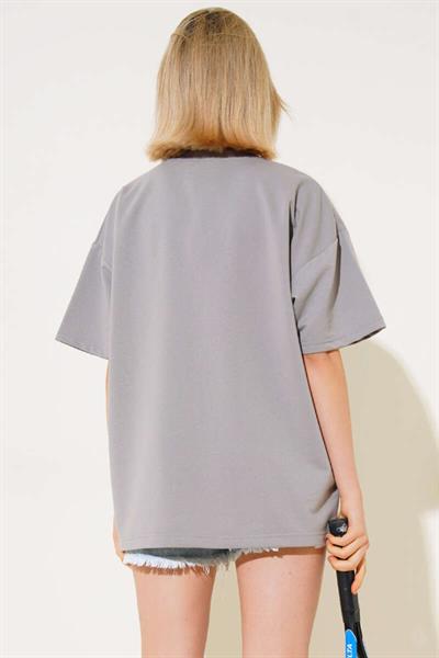 Bisiklet Yaka Basic Tshirt