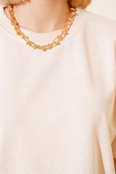 Bisiklet Yaka Basic Tshirt