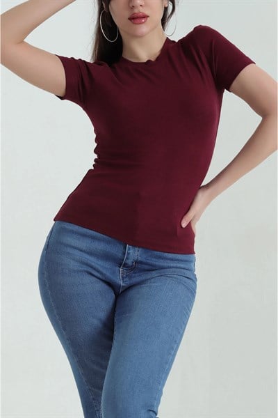 Bisiklet Yaka Kısa Kol Likralı Body