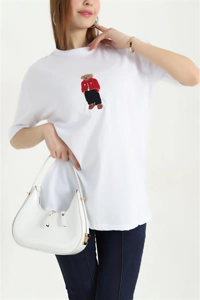 Boydan Ayıcık Baskılı Tshirt