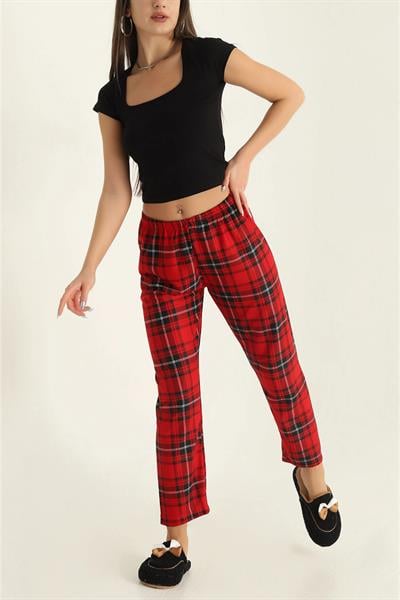 Büyük Ekoseli Pijama Altı