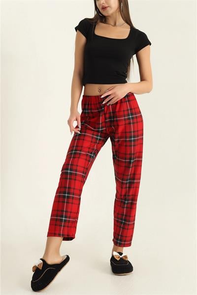 Büyük Ekoseli Pijama Altı