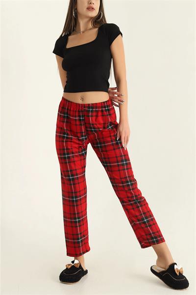 Büyük Ekoseli Pijama Altı