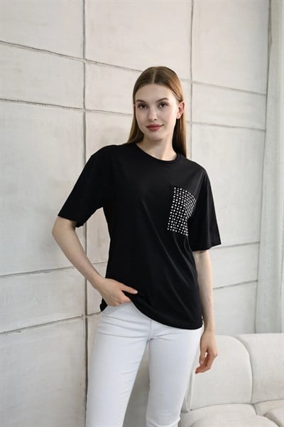 Cebi Taş Detaylı Tshirt