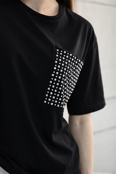 Cebi Taş Detaylı Tshirt