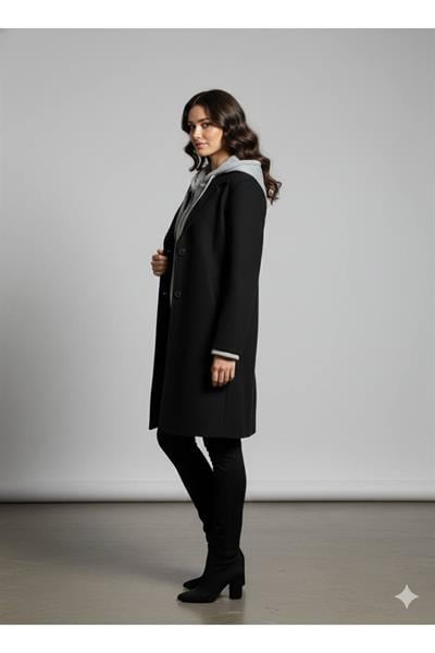 Çıkarılabilen Kapüşon Detaylı Kaban