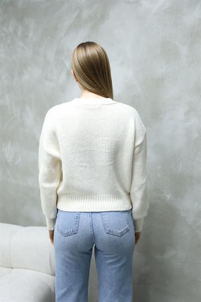 Çilekli Triko Kazak