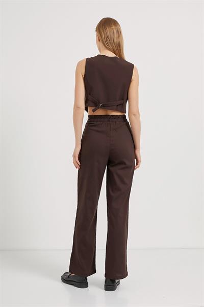 Cırt Kapama Viskon Palazzo Pantolon