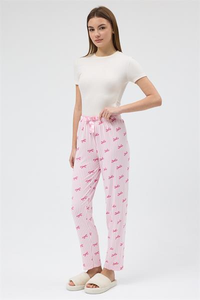 Çizgili Fiyonklu Milan Pijama Altı