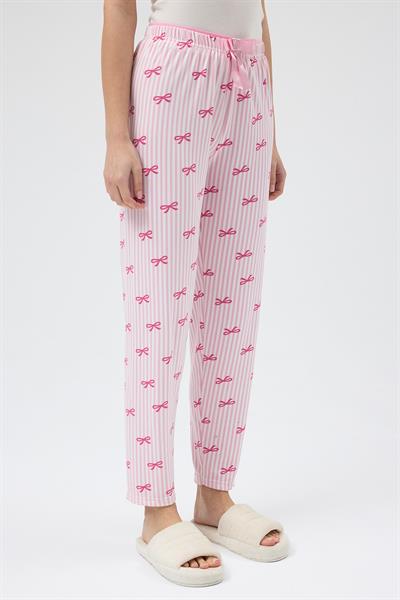 Çizgili Fiyonklu Milan Pijama Altı