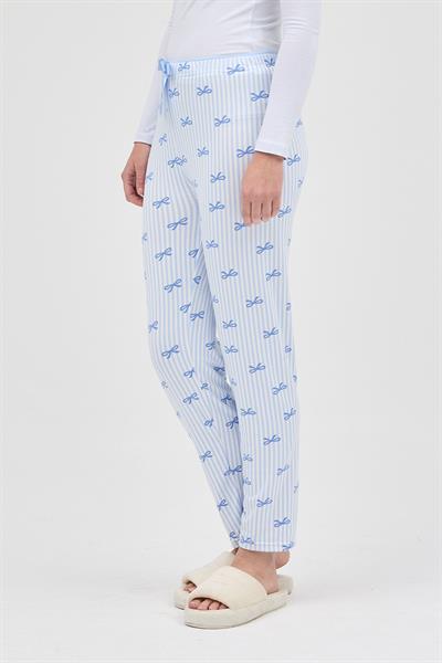 Çizgili Fiyonklu Milan Pijama Altı