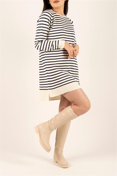 Çizgili Penye Tunik