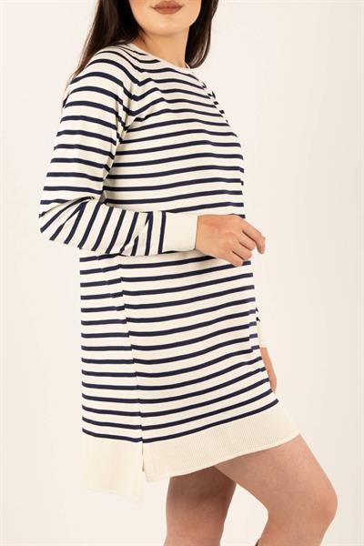 Çizgili Penye Tunik