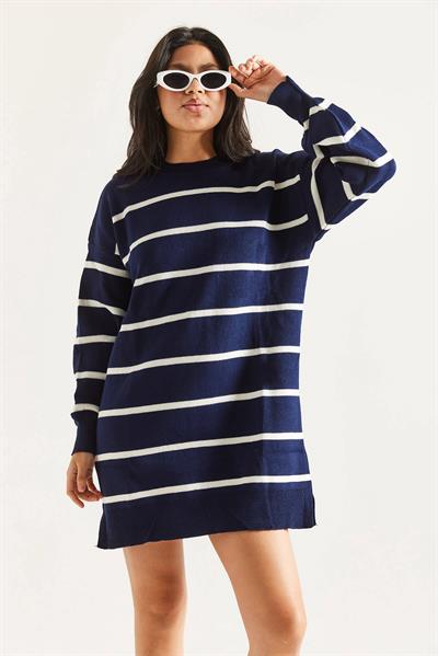 Çizgili Triko Tunik