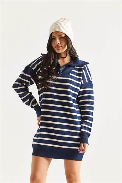 Çizgili Triko Tunik