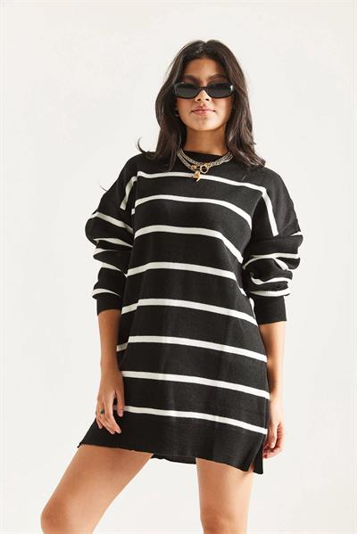 Çizgili Triko Tunik