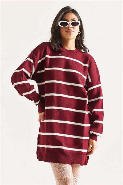 Çizgili Triko Tunik