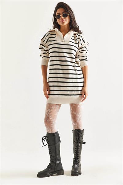 Çizgili Triko Tunik