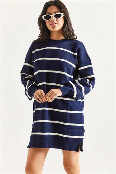 Çizgili Triko Tunik