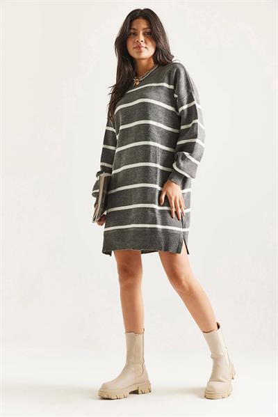 Çizgili Triko Tunik