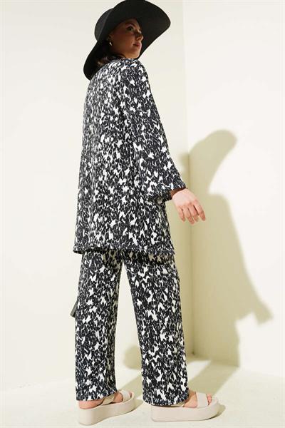 Desenli Bürümcük Kimono Takım