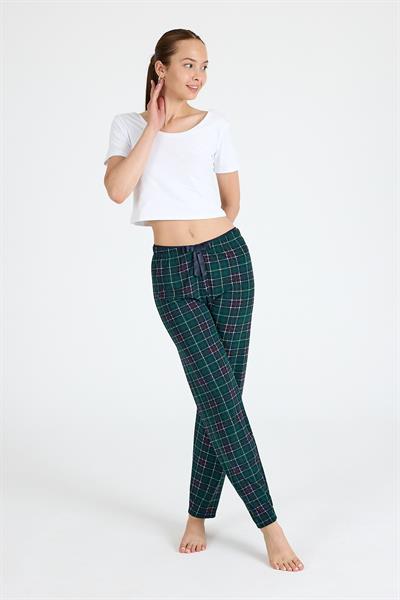 Desenli Milan Kumaş Pijama Altı