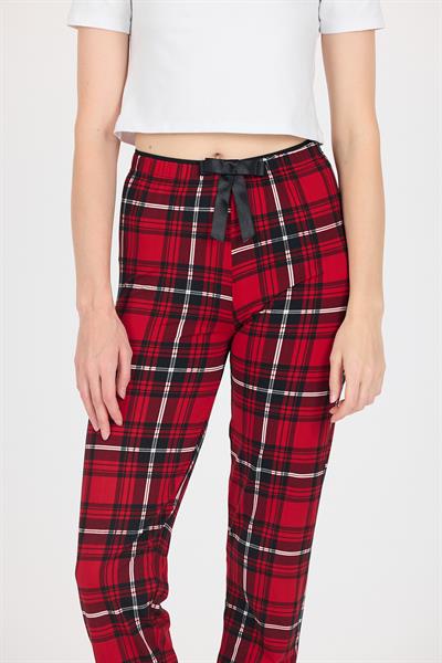 Desenli Milan Kumaş Pijama Altı
