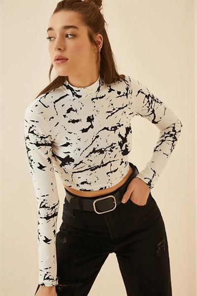 Dijital Baskı Sandy Bluz