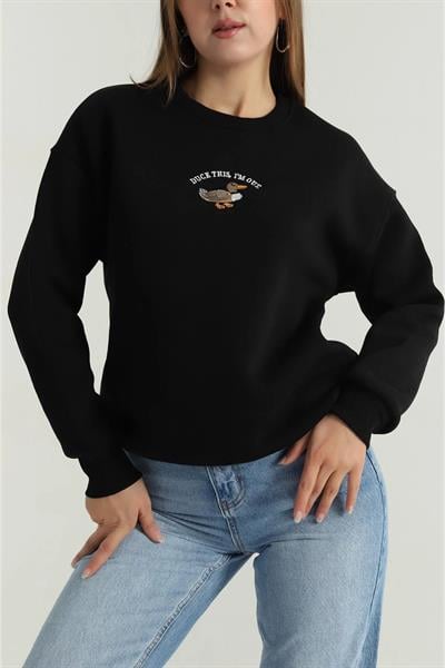 Duck İşlemeli Sweatshirt